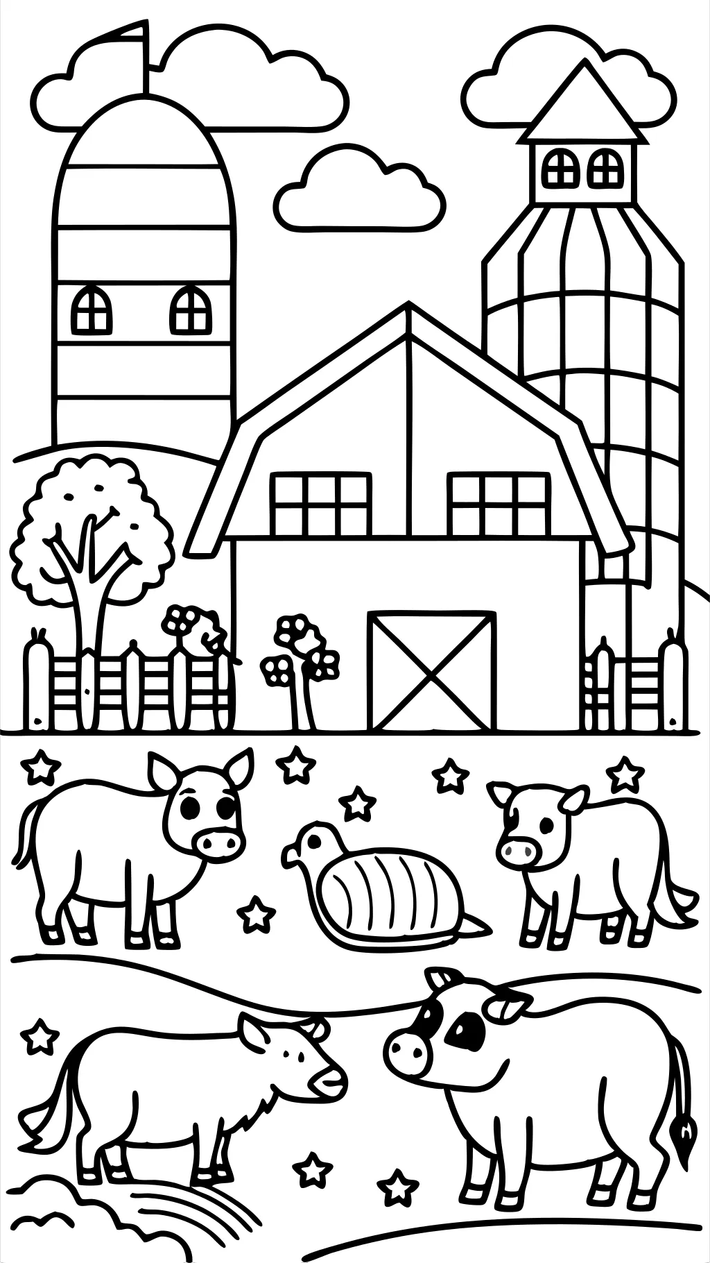 farm coloring page